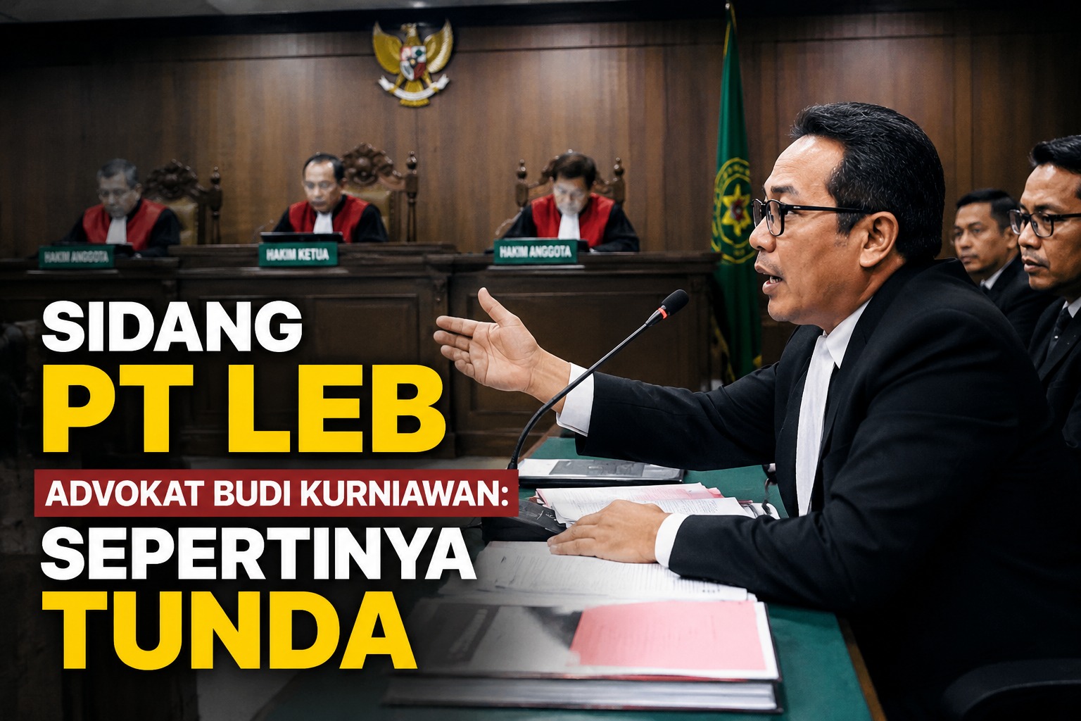 Sidang PT LEB Berpotensi Ditunda, Kuasa Hukum: Saksi Belum Siap Hadir
