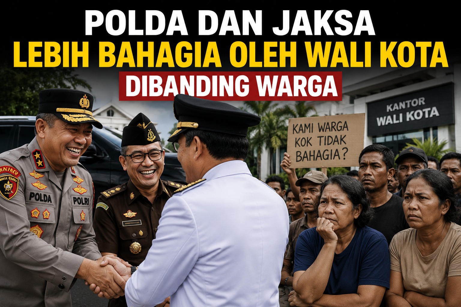 Polda dan Jaksa Lebih Bahagia Oleh Wali Kota Dibanding Warga