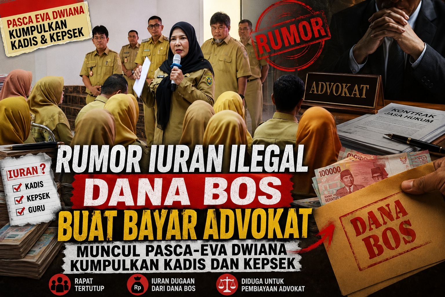 Heboh! Rumor Dana BOS Dipakai Bayar Pengacara Muncul Usai Eva Dwiana Kumpulkan Kepsek