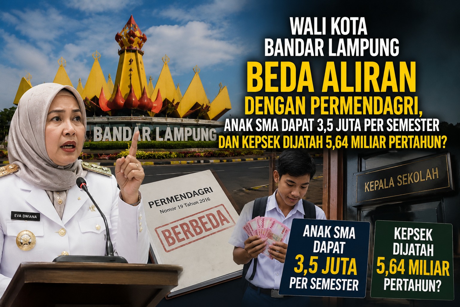 BOSDA Belum Cair, Hibah SMA Siger dan Insentif Kepsek Miliaran Malah Jadi Sorotan