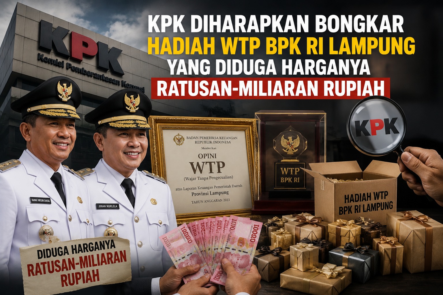 KPK Didesak Usut Dugaan “Jual-Beli” Opini WTP di Lampung, Publik Soroti Sejumlah Kejanggalan