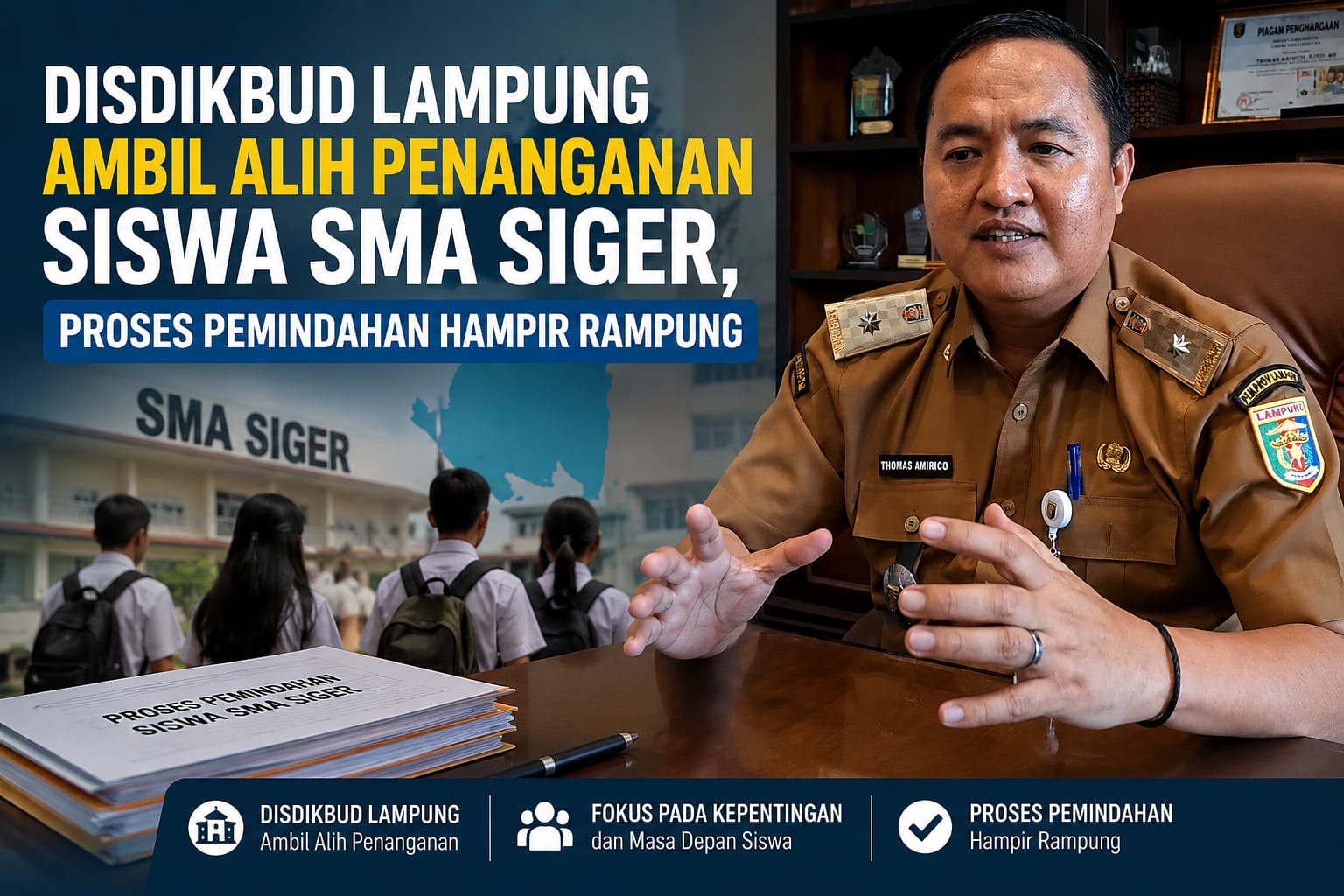 Disdikbud Lampung Ambil Alih SMA Siger, Siswa Dipastikan Tetap Bisa Sekolah Tanpa Drama Putus Sekolah