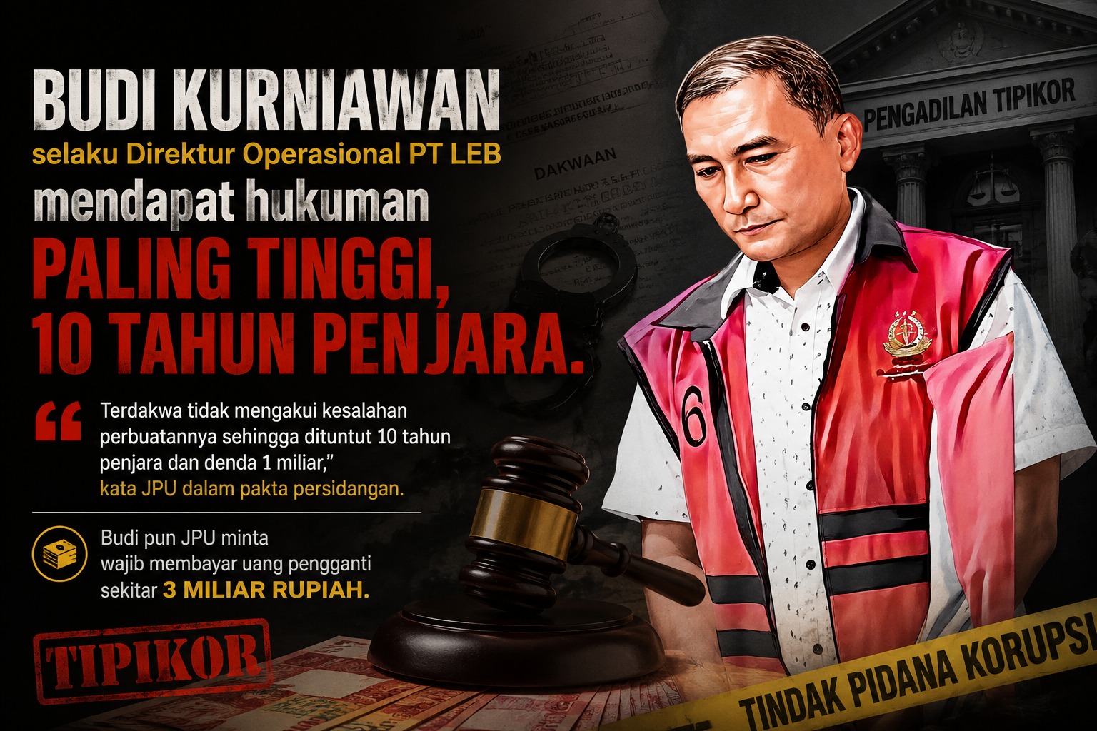 Ketika Ruang Sidang Mendadak Hening: Permohonan Budi Kurniawan untuk Nasib Karyawan PT LEB