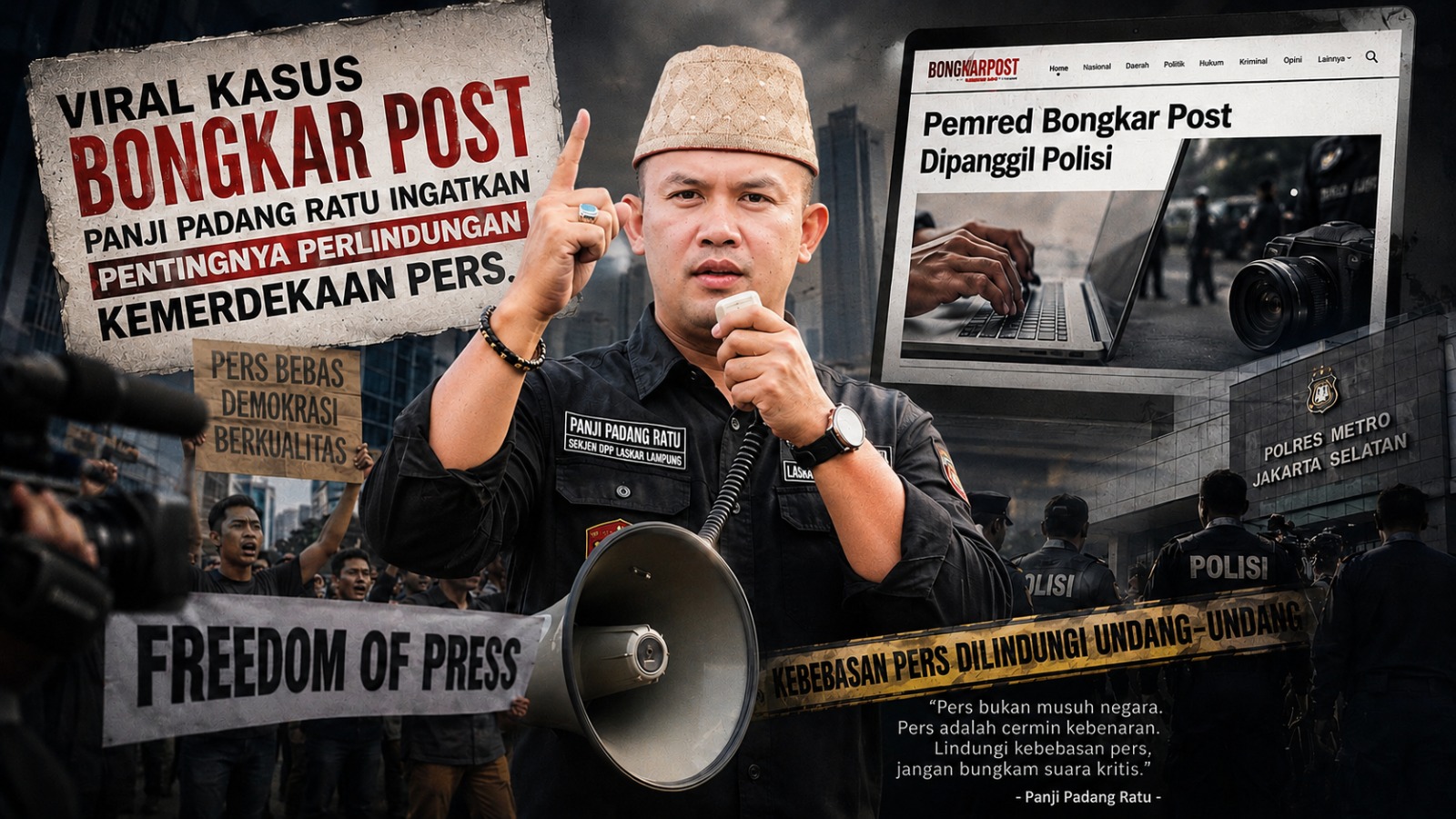 Viral Kasus Bongkar Post, LLI Ingatkan Kemerdekaan Pers Jangan Sampai Tergerus