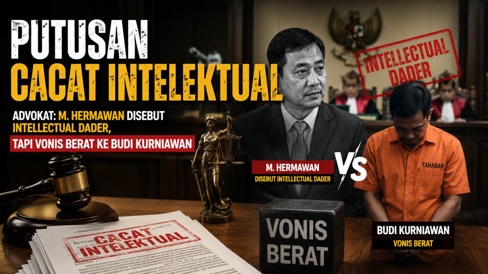 M. Hermawan Disebut Aktor Intelektual, Budi Kurniawan Malah Dihukum 12 Tahun