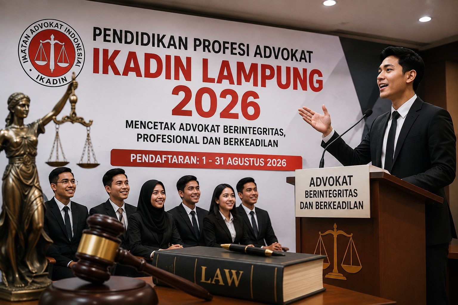 “Nggak Cuma Pakai Toga! Penta Peturun Ajak Anak Muda Gabung PPA IKADIN Lampung dan Jadi Advokat Keren Berintegritas”
