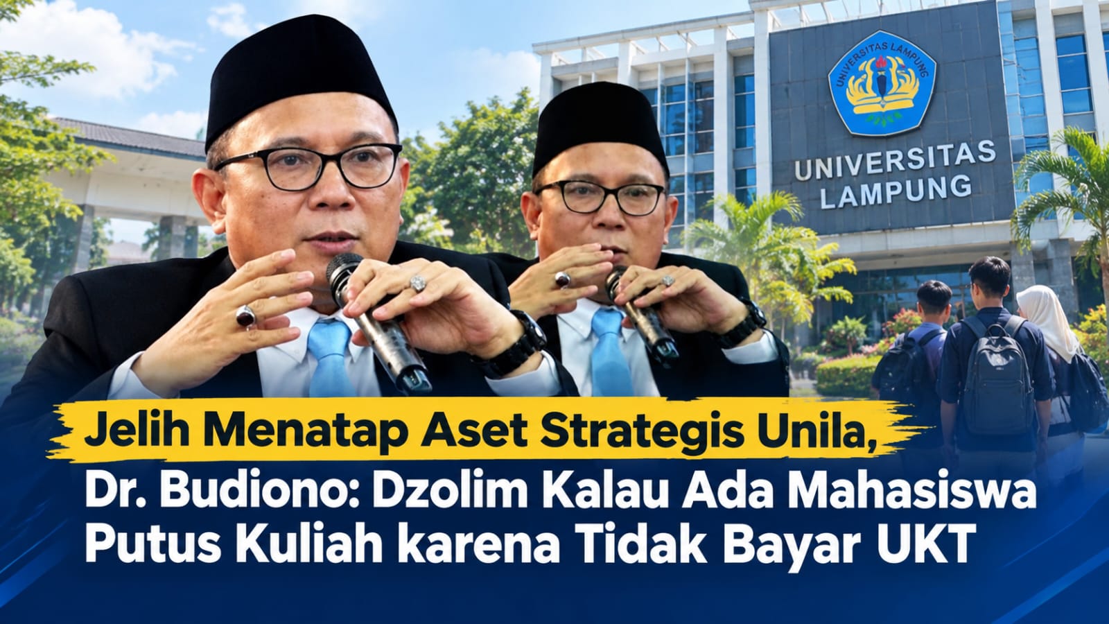 Dr. Budiono Bidik Aset Strategis Unila, Tegas: Jangan Sampai Mahasiswa Putus Kuliah Gara-Gara UKT!